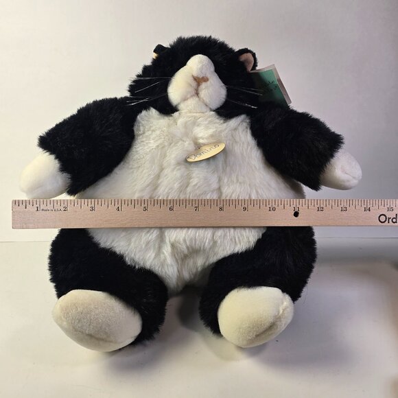 Incredible Petables Cat Plush Domino Fat Black White Tuxedo Kitten Stuffed VTG - Picture 13 of 14